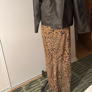 ASOS Leopard Print Maxi Skirt